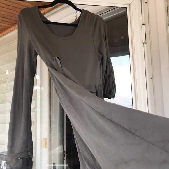 Grey/green Beautiful Asymmetrical Dress. S/M - Picture 7 of 12